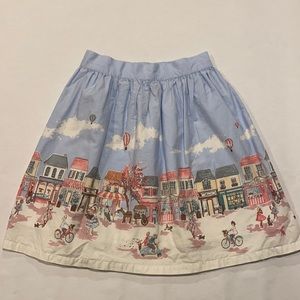 Girls Joules Printed Cotton Skirt, Size 9-10Y